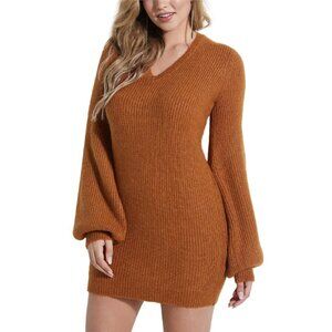 GUESS Sequoia V-Neck Sweater Dress